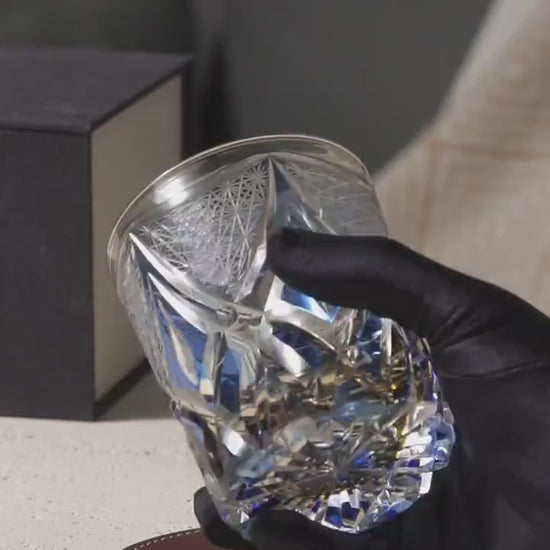 Vitraelle Vintage Kiriko Blue Whisky Crystal Glass video 1