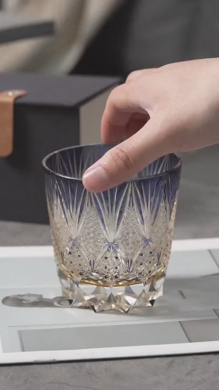 Vitraelle Hand-Cut Kiriko Luxury Whisky Glass video 1