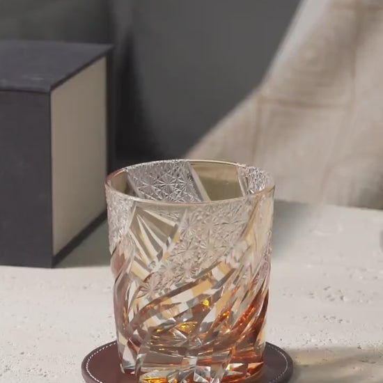 Vitraelle Vintage Kiriko Golden Flame Whiskey Glass video 1
