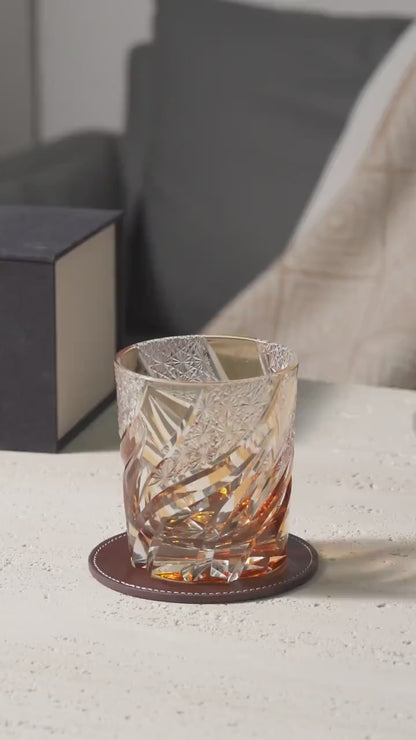 Vitraelle Vintage Kiriko Golden Flame Whiskey Glass video 1