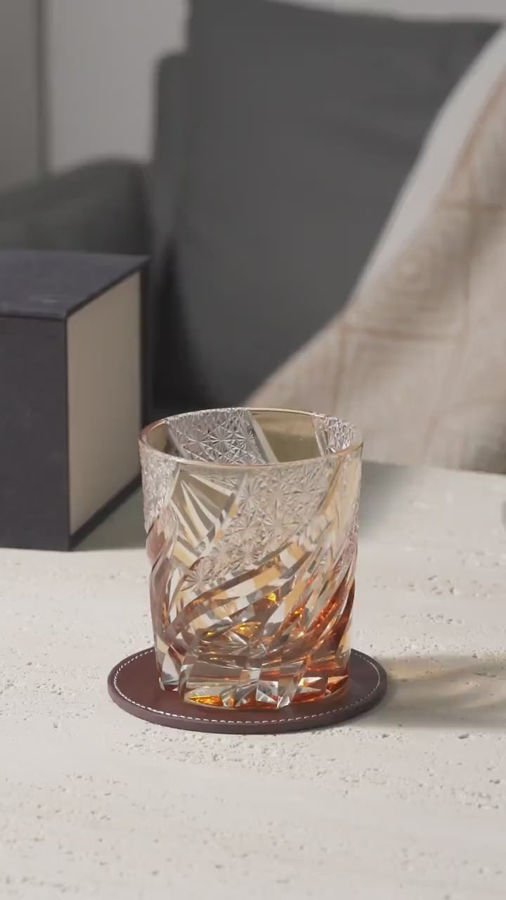 Vitraelle Vintage Kiriko Golden Flame Whiskey Glass video 1