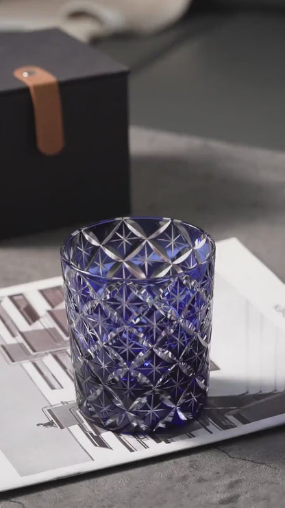 Vitraelle Hand-Cut Shippo Whisky Tumbler video 1