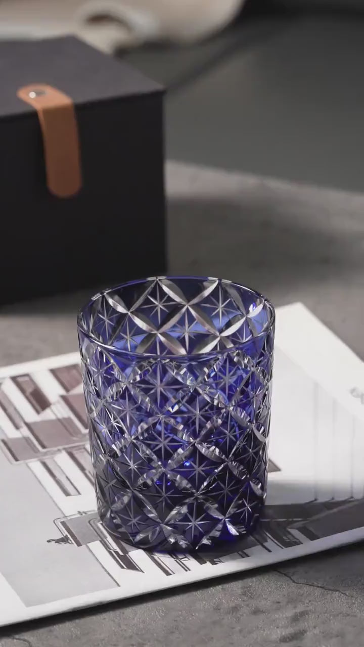 Vitraelle Hand-Cut Shippo Whisky Tumbler video 1