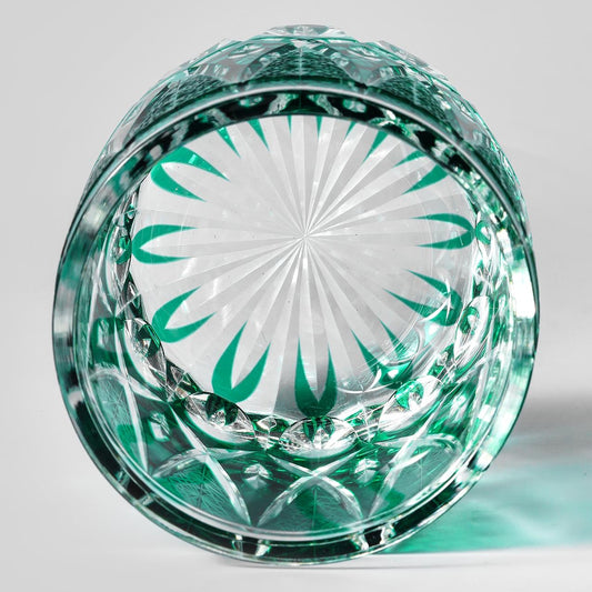 Vitraelle Retro Green Bamboo Whiskey Glass image 1