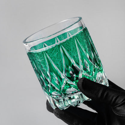 lovecove Retro Green Bamboo Whiskey Glass image 6