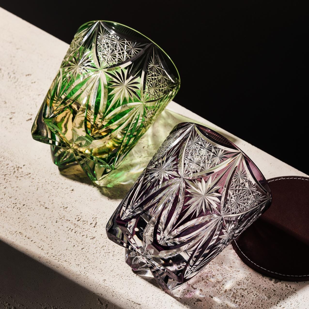Vitraelle Vintage-Cut Kiriko Bourbon Crystal Glass image 10