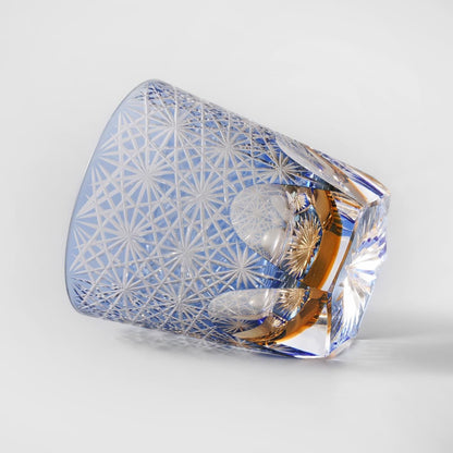 lovecove Vintage Luxury Blue Crystal Whisky Rocks Glass image 3