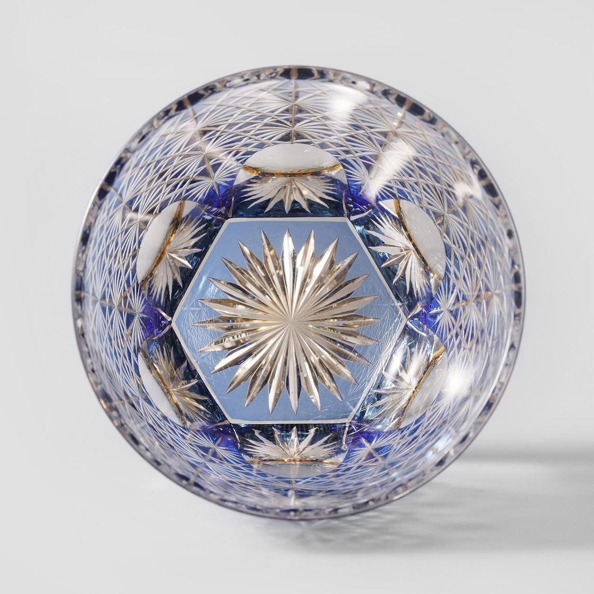 lovecove Vintage Luxury Blue Crystal Whisky Rocks Glass image 5