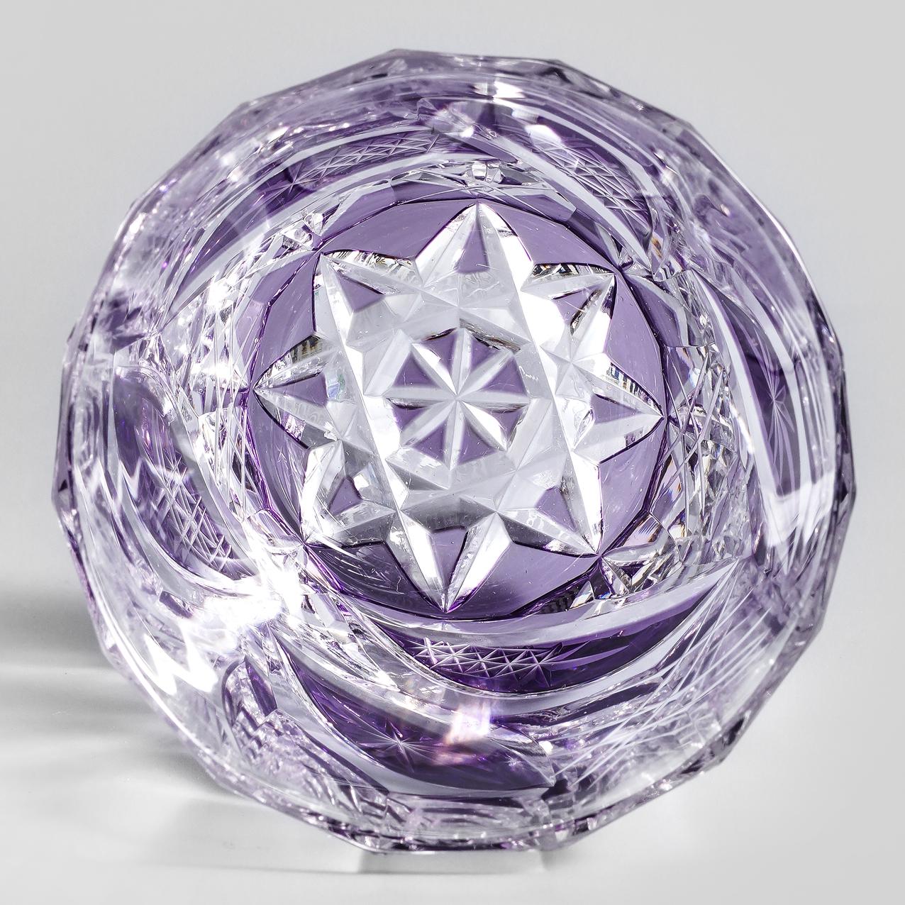 lovecove Vintage Purple Leaf Whiskey Tumbler image 1