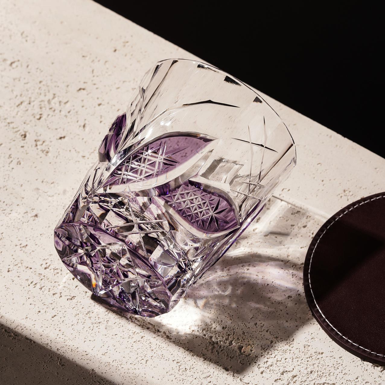 lovecove Vintage Purple Leaf Whiskey Tumbler image 4