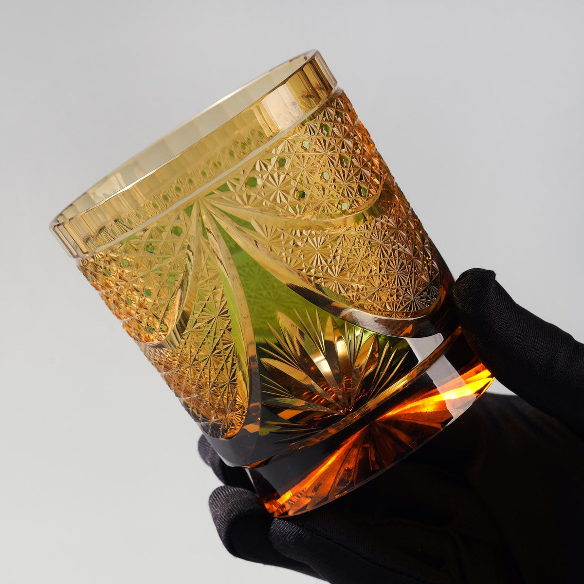 lovecove Vintage Engraved Amber Whiskey Glass image 3