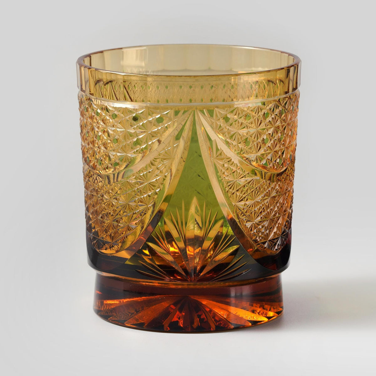 lovecove Vintage Engraved Amber Whiskey Glass image 5
