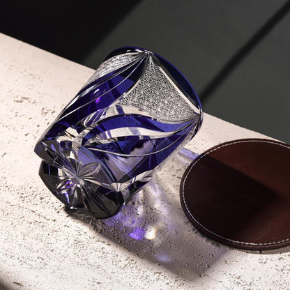 lovecove Vintage Kiriko Blue Flame Whiskey Glass image 2