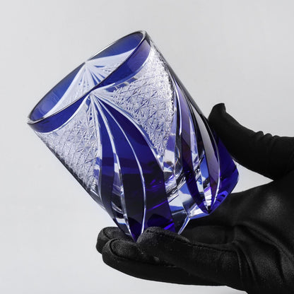 lovecove Vintage Kiriko Blue Flame Whiskey Glass image 4