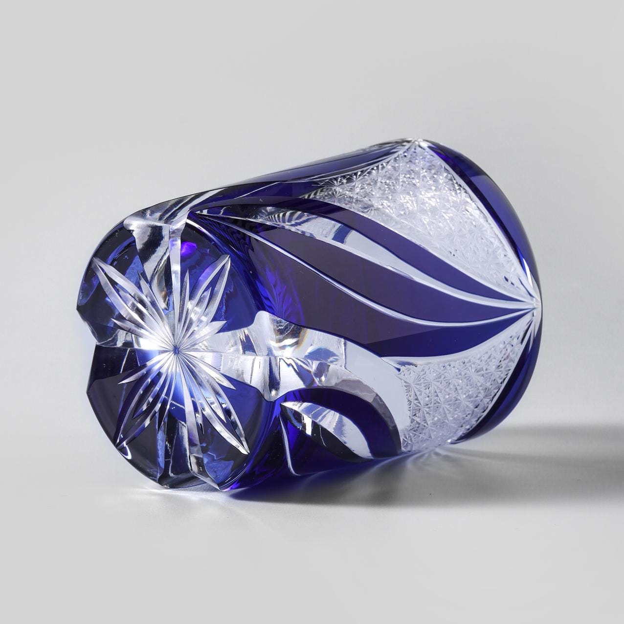 lovecove Vintage Kiriko Blue Flame Whiskey Glass image 6