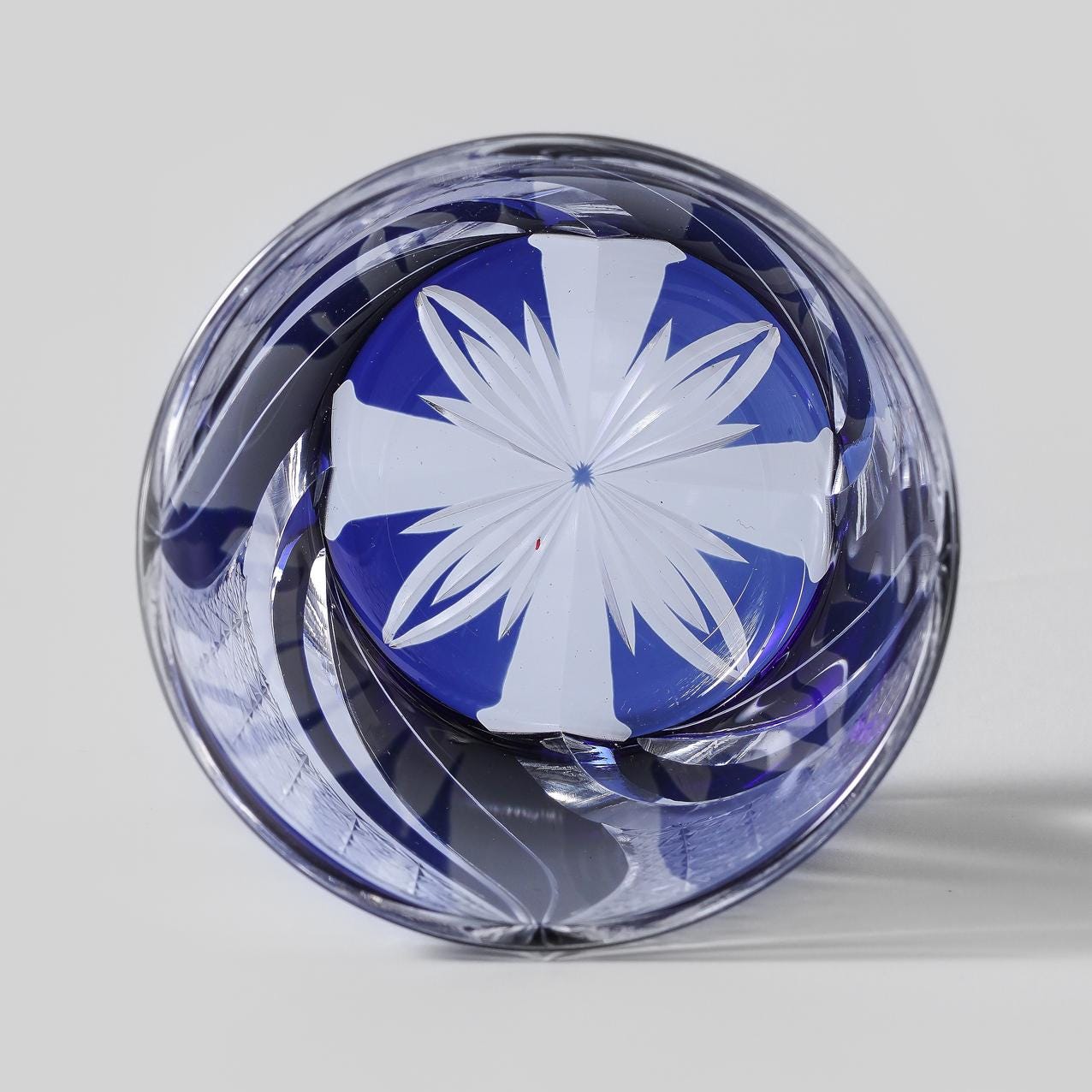 lovecove Vintage Kiriko Blue Flame Whiskey Glass image 7