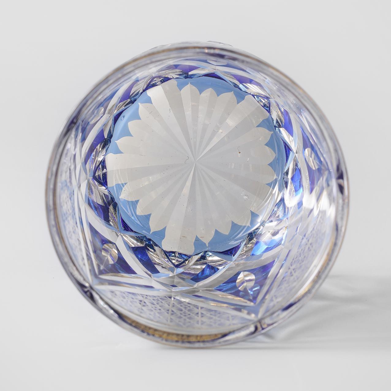 lovecove Vintage Kiriko Blue Whisky Crystal Glass image 4