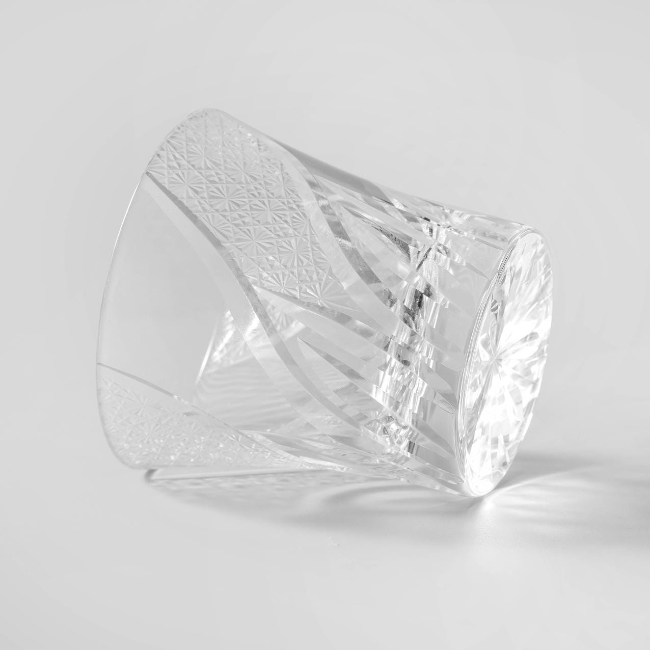 lovecove Vintage Kiriko Bourbon Clear Crystal Whisky Glass image 6