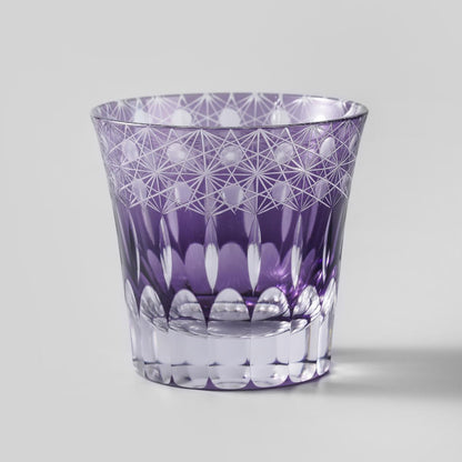 lovecove Vintage Kiriko Bourbon Purple Crystal Whisky Glass image 1