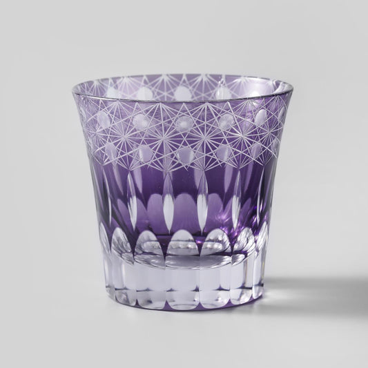 lovecove Vintage Kiriko Bourbon Purple Crystal Whisky Glass image 1