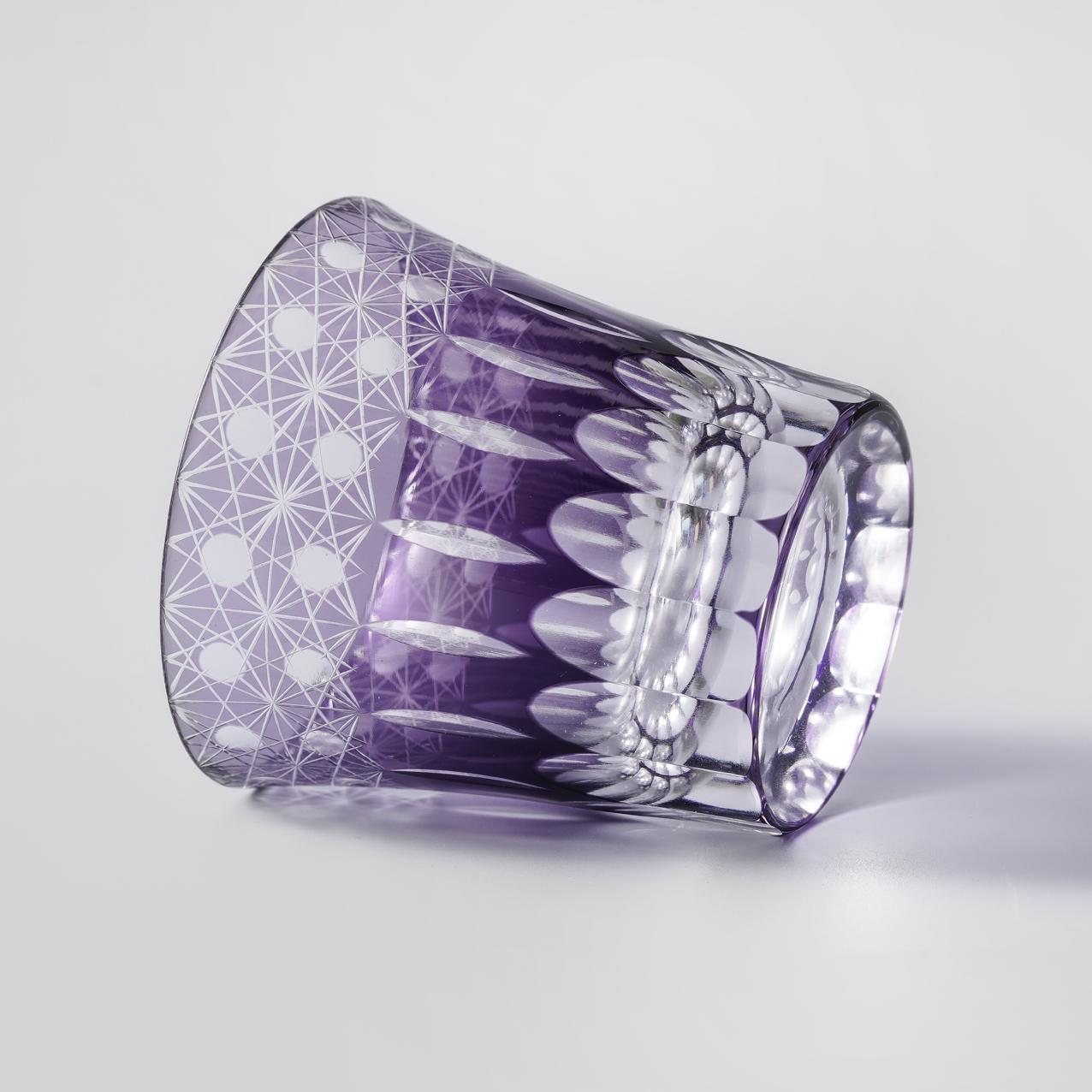 lovecove Vintage Kiriko Bourbon Purple Crystal Whisky Glass image 5