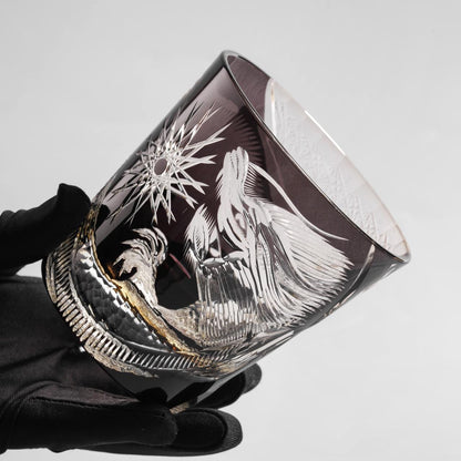 lovecove Vintage Kiriko Crystal Dragon Whisky Glass image 3