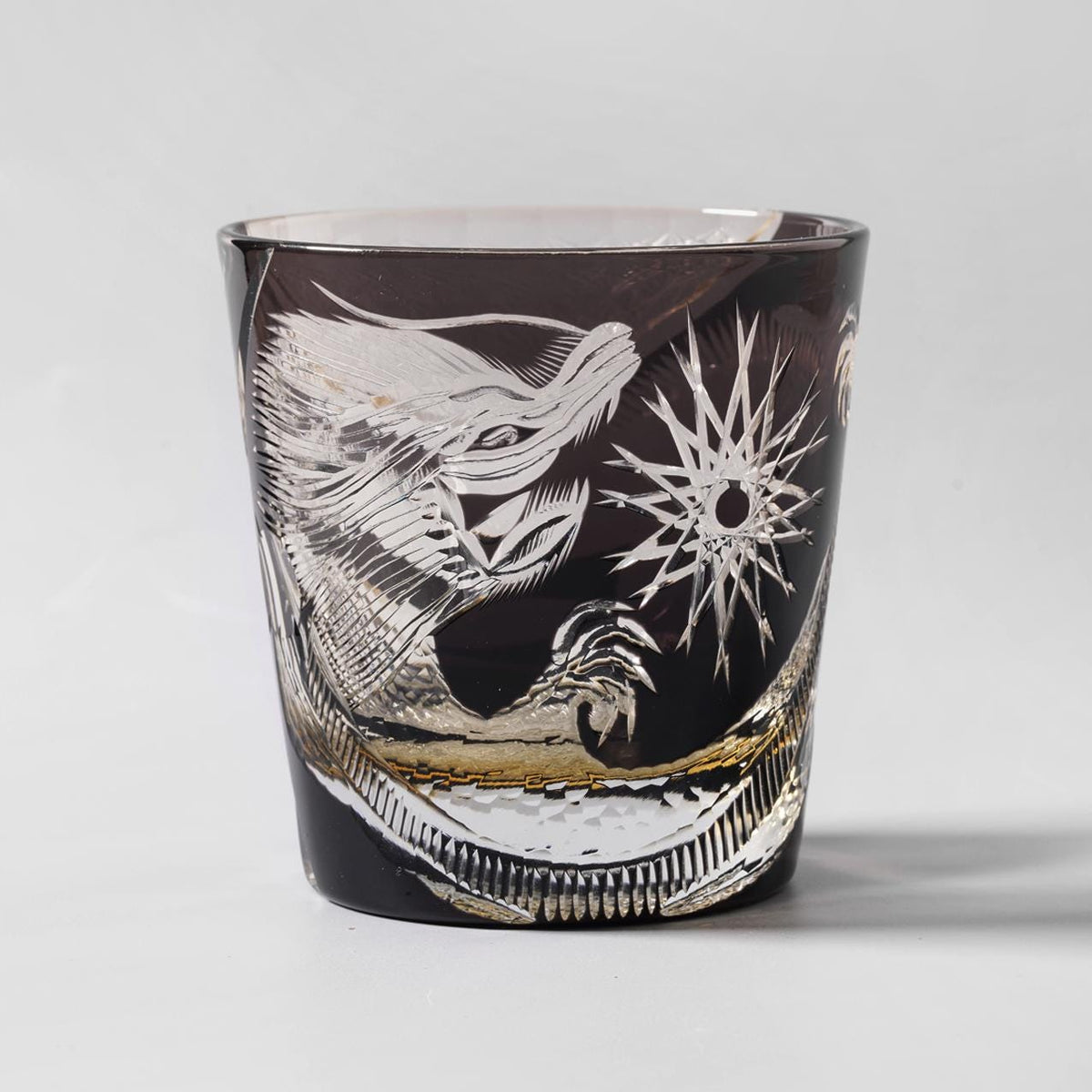 lovecove Vintage Kiriko Crystal Dragon Whisky Glass image 4