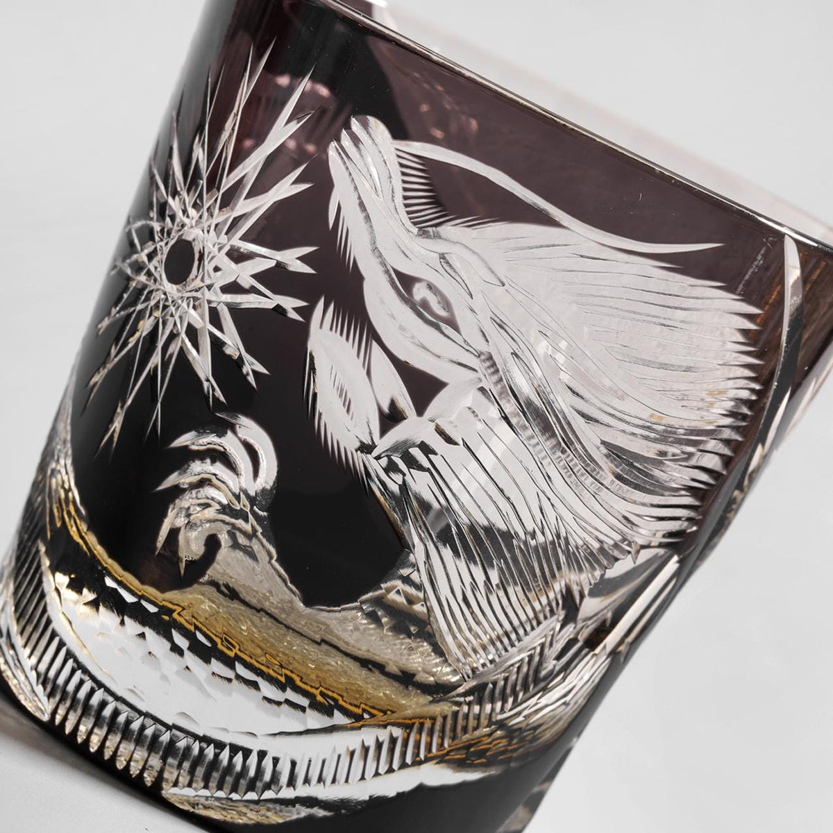 lovecove Vintage Kiriko Crystal Dragon Whisky Glass image 8