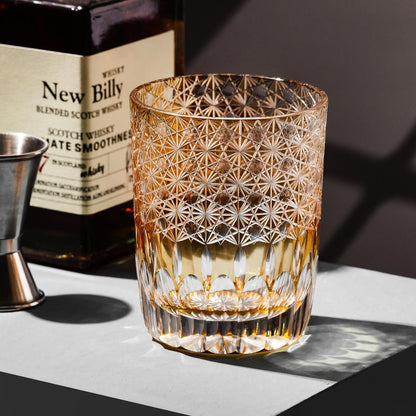 lovecove Vintage Kiriko Golden Bourbon Glass image 1