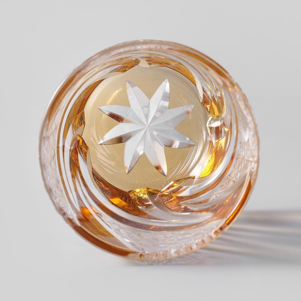 Vitraelle Vintage Kiriko Golden Flame Whiskey Glass image 3