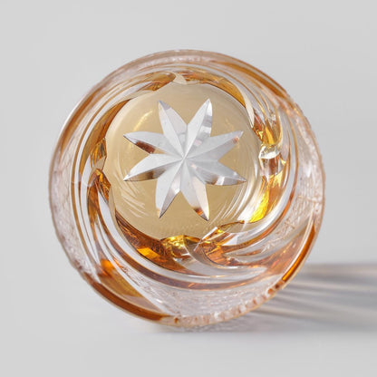 lovecove Vintage Kiriko Golden Flame Whiskey Glass image 3