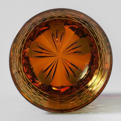 lovecove Vintage Kiriko Green Crystal Whisky Glass image 9