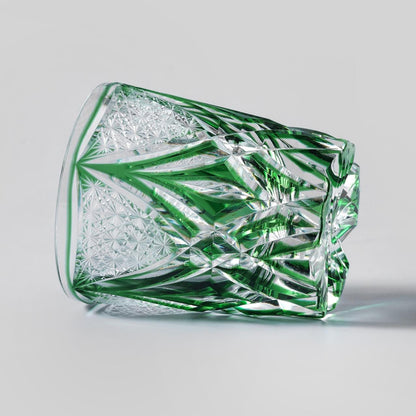 lovecove Vintage Kiriko Green Whiskey Glasses image 6
