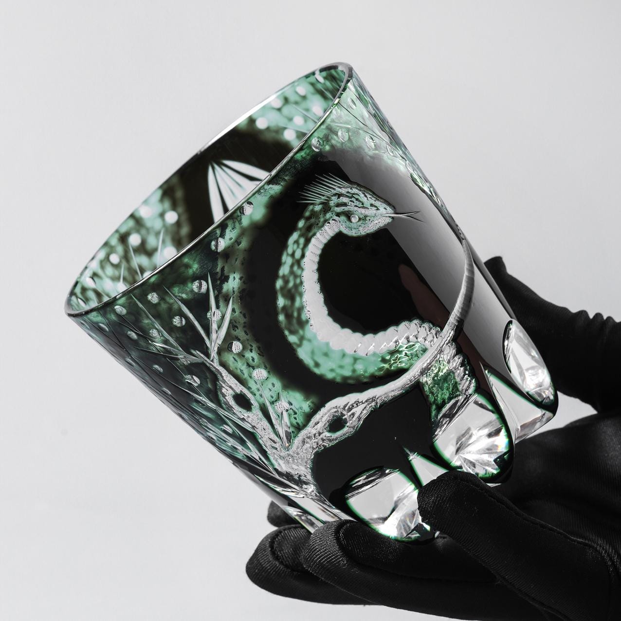 Vitraelle Vintage Kiriko Snake Whiskey Tumbler image 3
