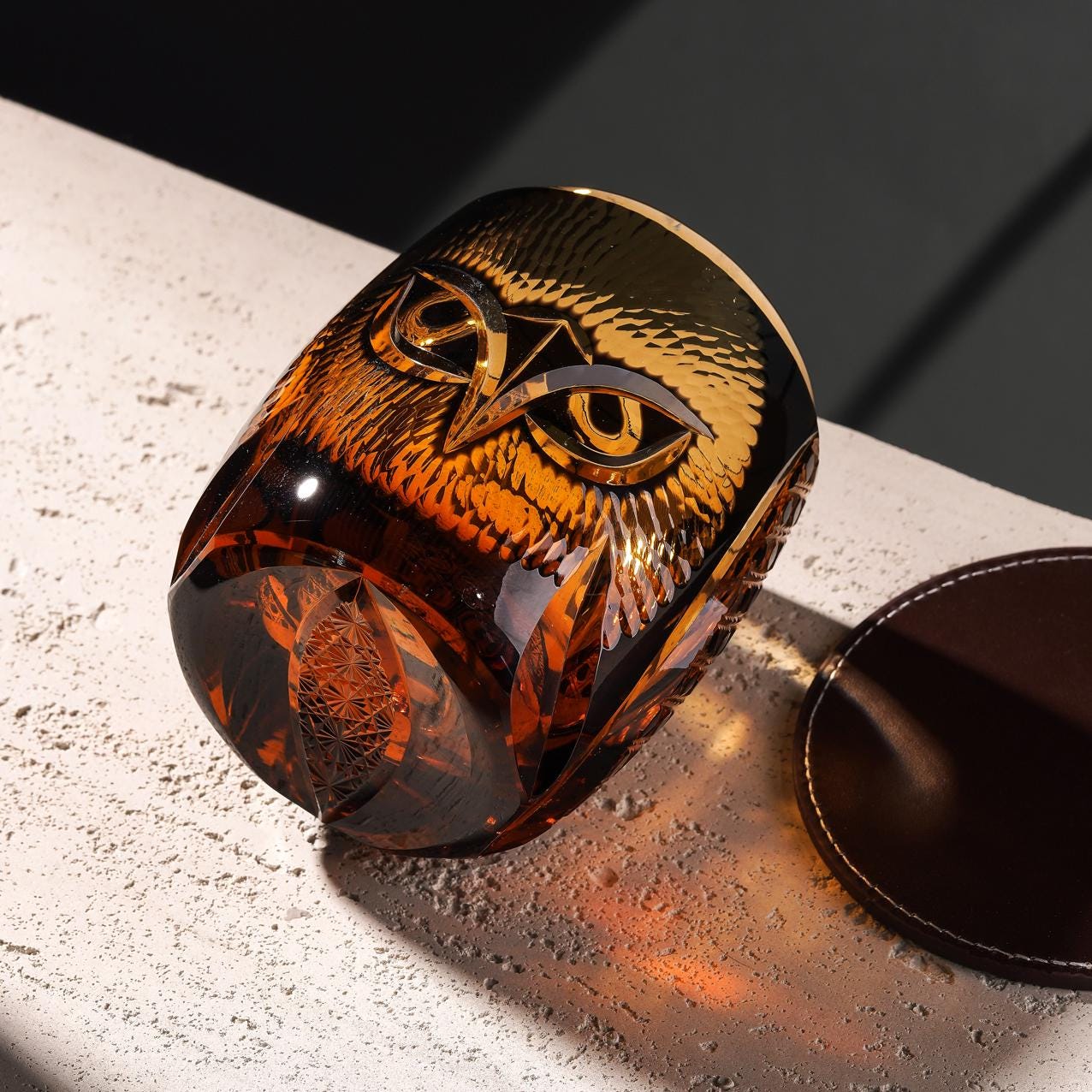Vitraelle Vintage Owl Whisky Glass image 7