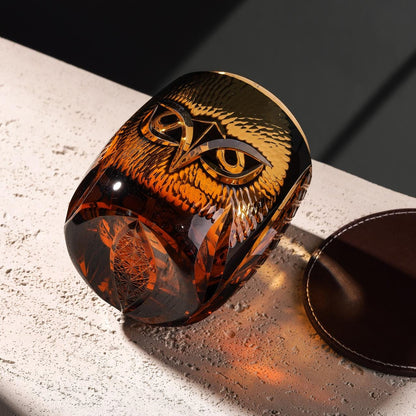 lovecove Vintage Owl Whisky Glass image 7