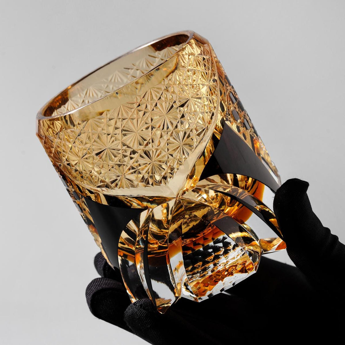 lovecove Vintage Style Amber Whiskey Glass image 7
