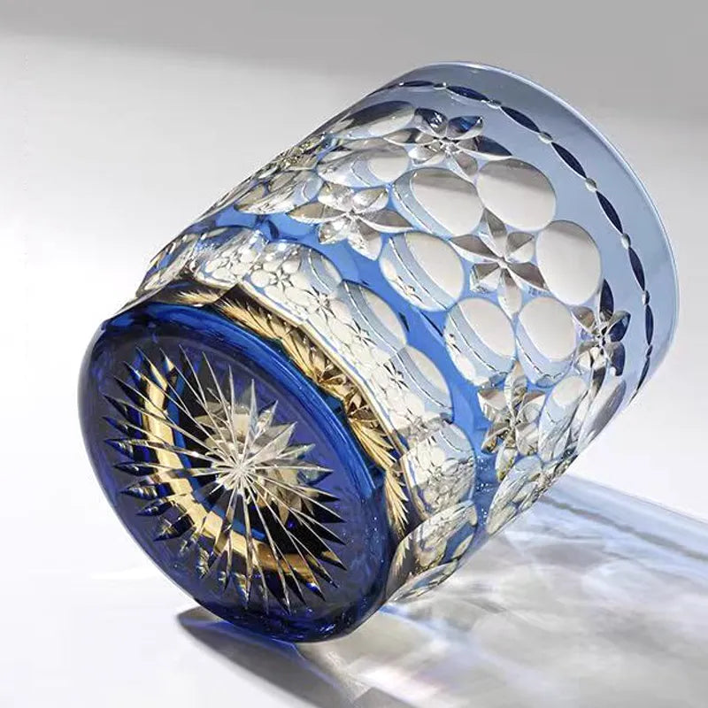 Floral cut-glass detail